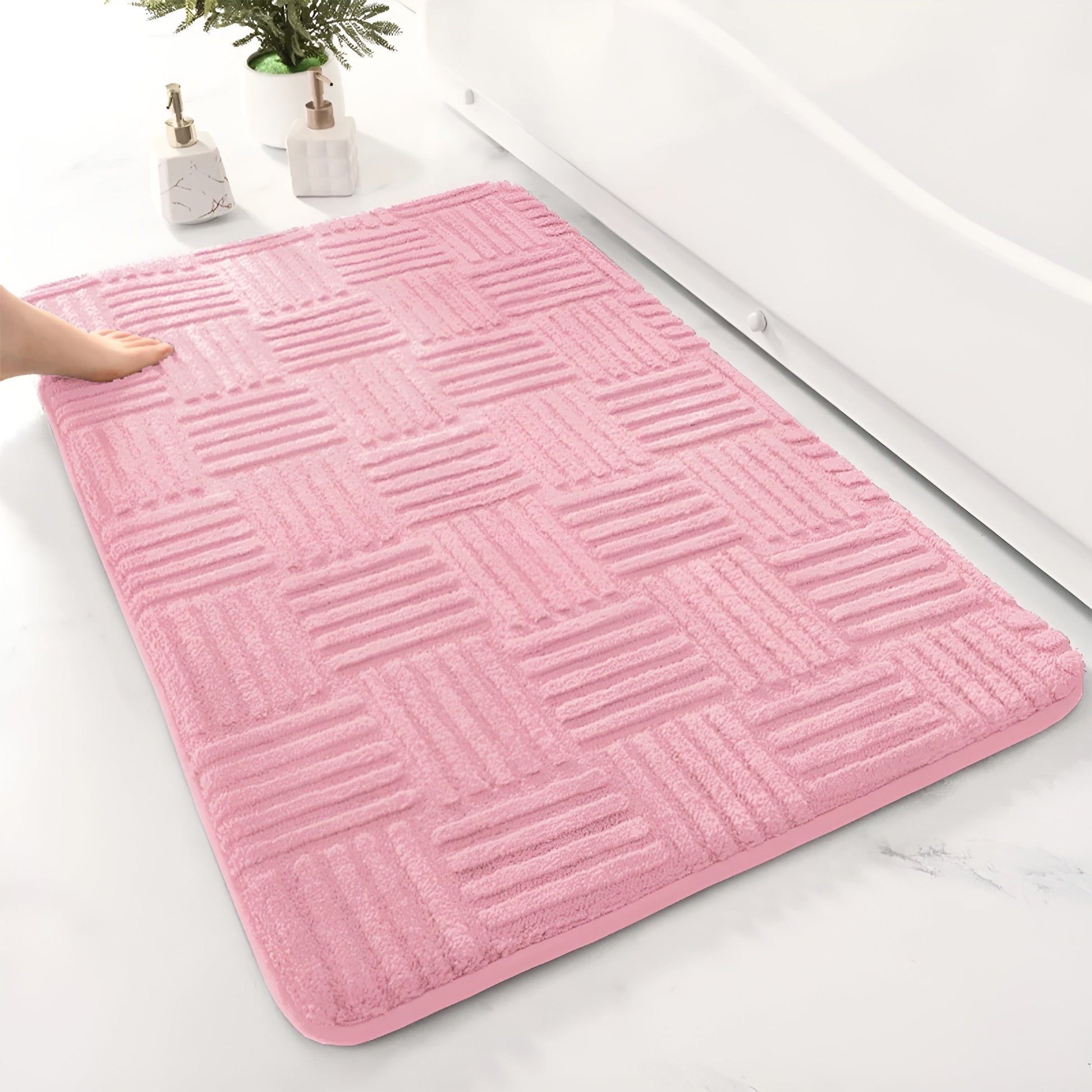 Weiche Badematte | Rutschfester Badezimmerteppich 41x60 cm 4