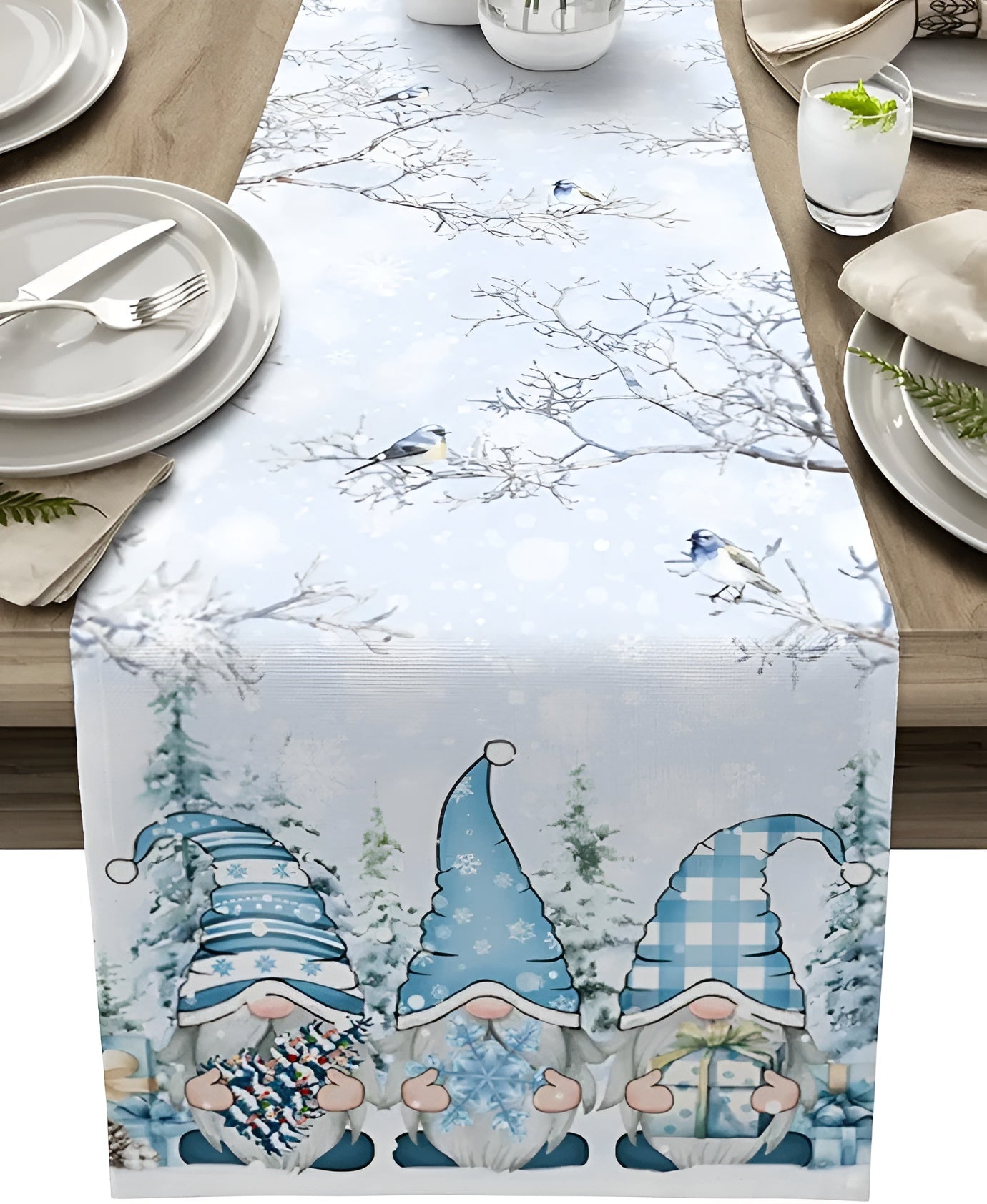 Weihnachtlicher Tischläufer Schneeflocken | Festliche Dekoration 6