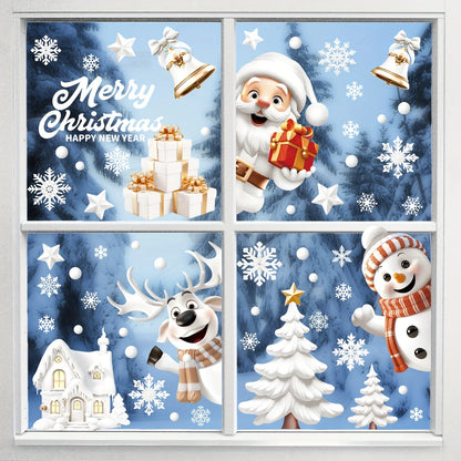 Weihnachts Fensterbilder Selbstklebend Set | Doppelseitige Fensteraufkleber 3