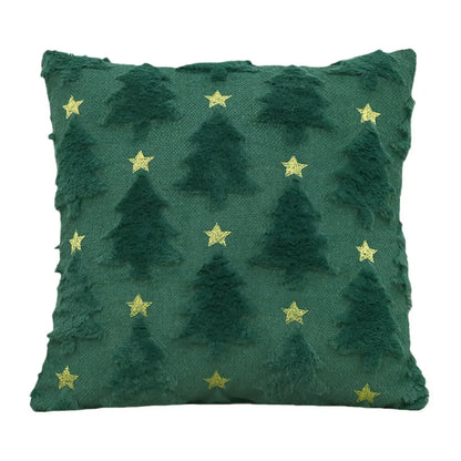Weihnachtsbaum Kissenbezug | 45x45 cm Plüsch Dekoration 10