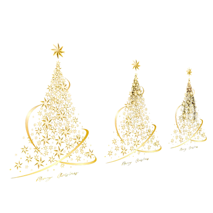Weihnachtsfenster Aufkleber Gold | Dekorative PVC Sticker 0