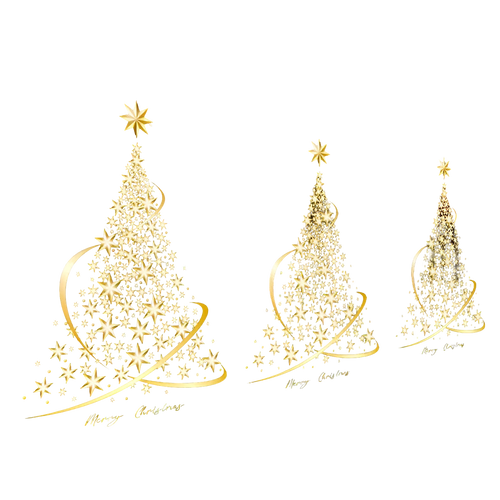 Weihnachtsfenster Aufkleber Gold | Dekorative PVC Sticker 0