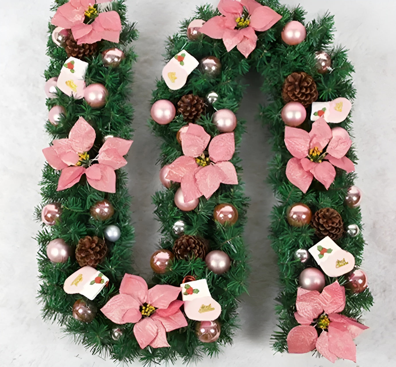 Weihnachtsgirlande Mit Beleuchtung | Rattan-Deko 270 cm 3