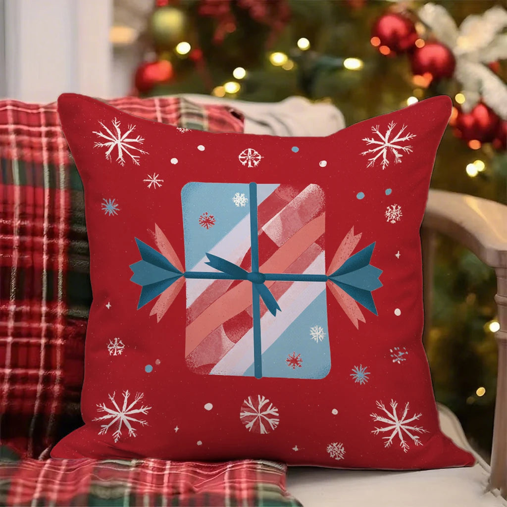 Weihnachtskissenbezug 40x40 | Dekorative Kissenhülle für Sofa 5