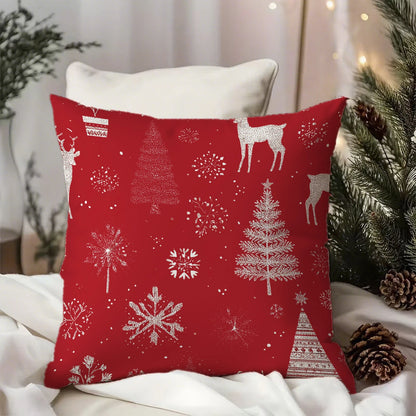 Weihnachtskissenbezug 40x40 | Dekorative Kissenhülle für Sofa 8