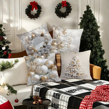 Weihnachtskissenbezug 40x40 | Dekoratives Sofakissen für Winter 1