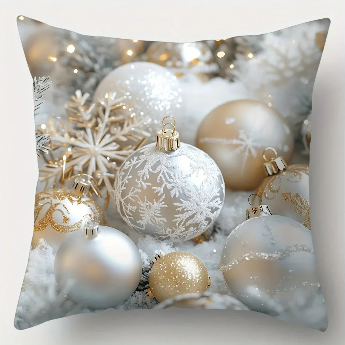 Weihnachtskissenbezug 40x40 | Dekoratives Sofakissen für Winter 6