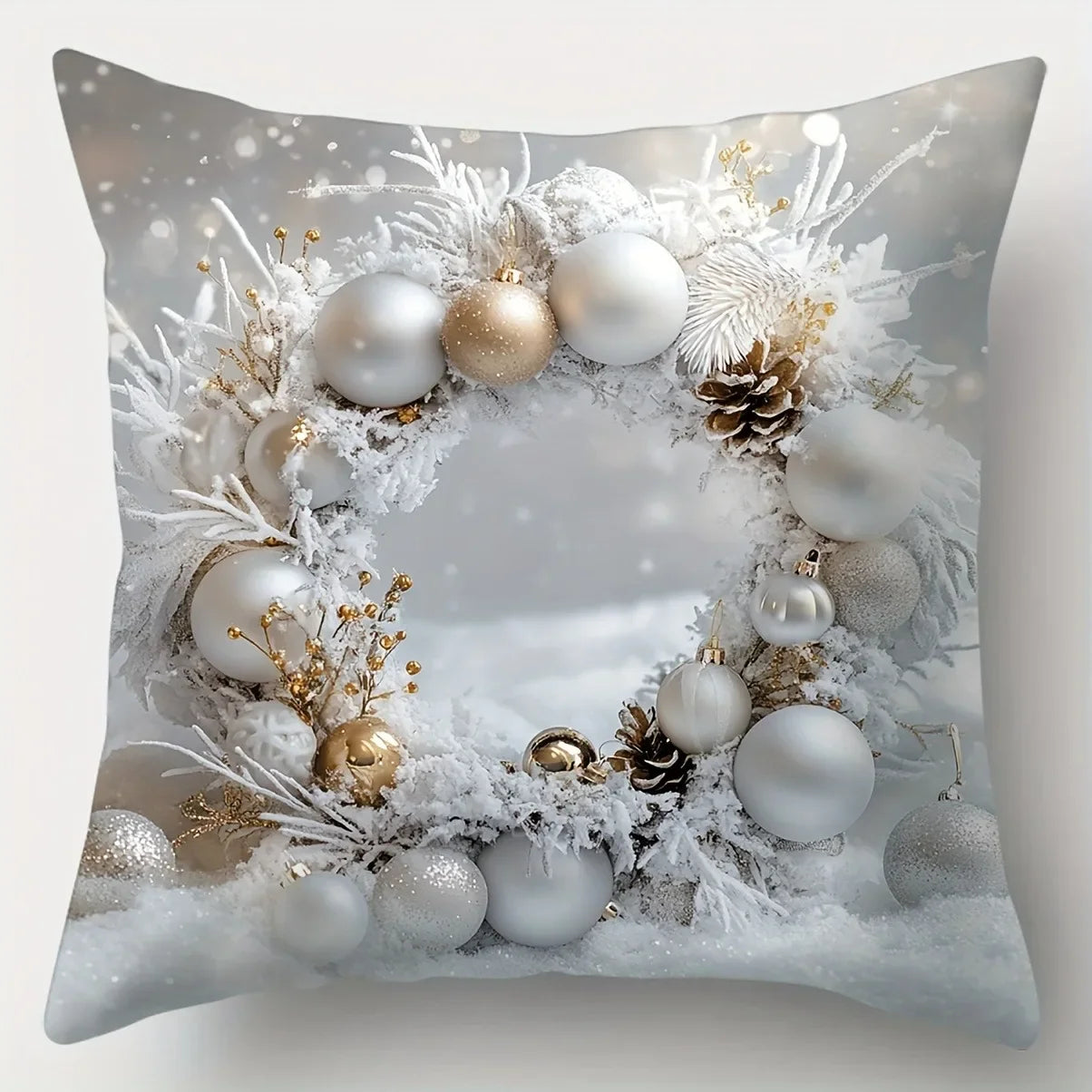 Weihnachtskissenbezug 40x40 | Dekoratives Sofakissen für Winter 8