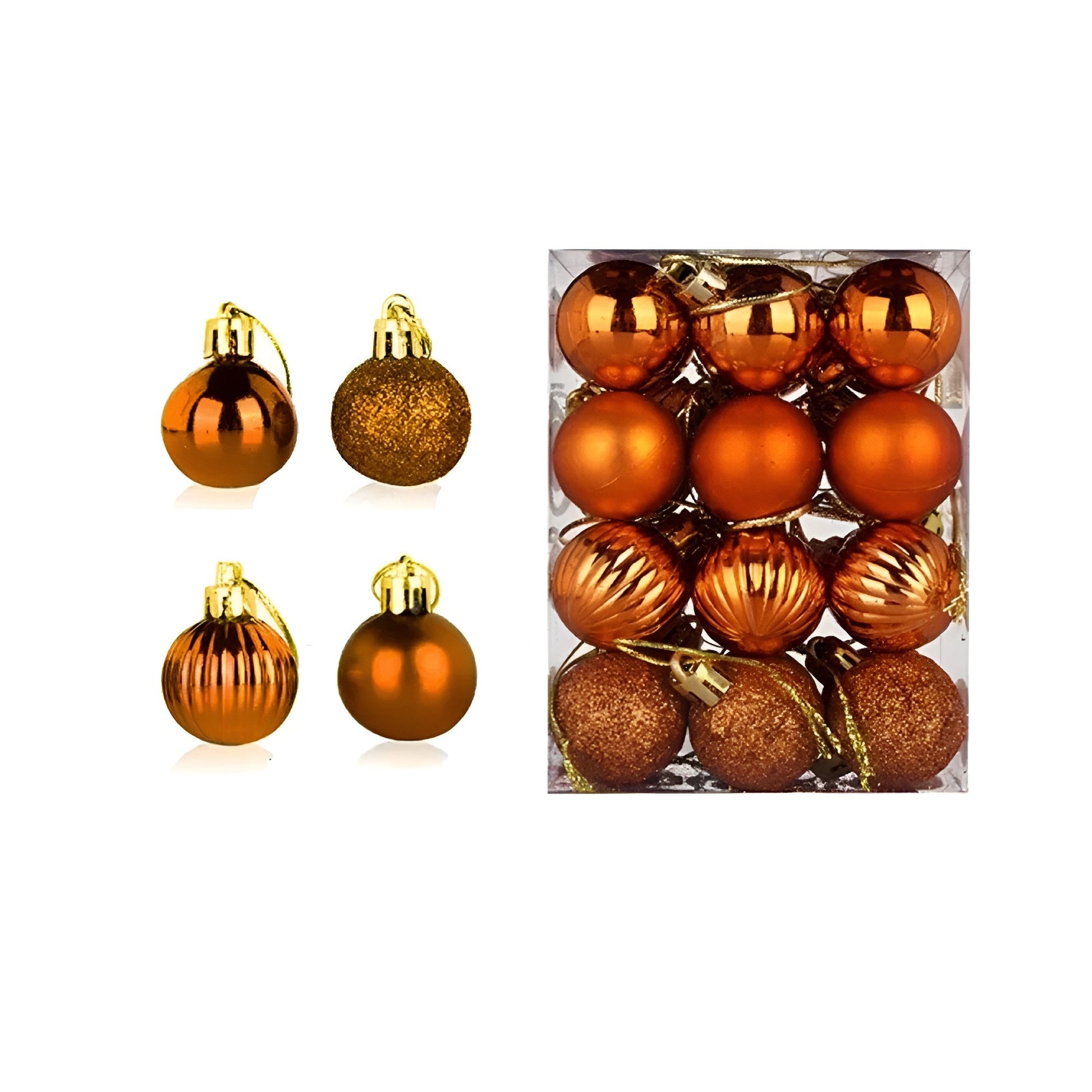 Weihnachtskugeln Set | Elegante Christbaumkugeln 24-teilig 0