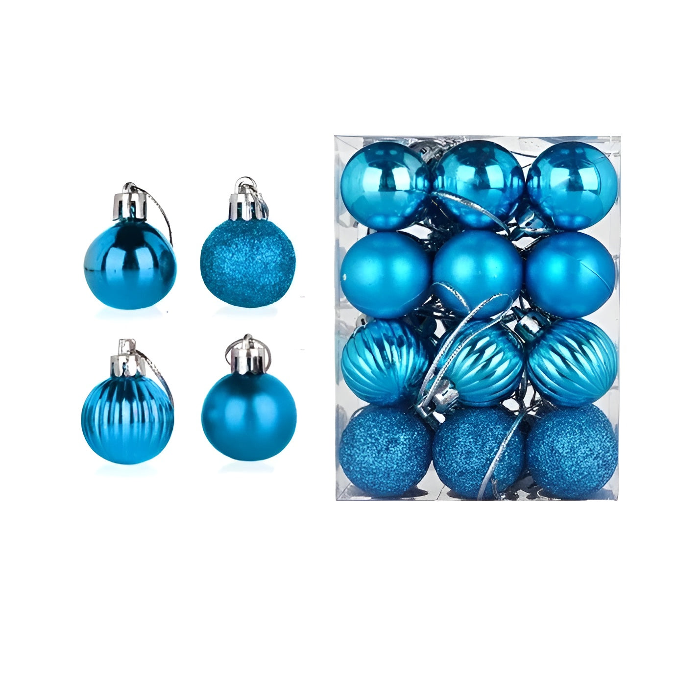 Weihnachtskugeln Set | Elegante Christbaumkugeln 24-teilig 12