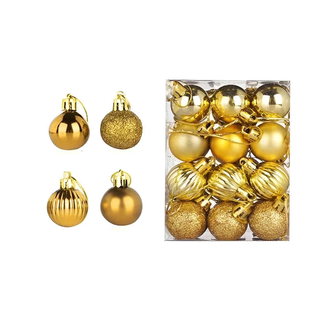 Weihnachtskugeln Set | Elegante Christbaumkugeln 24-teilig 13