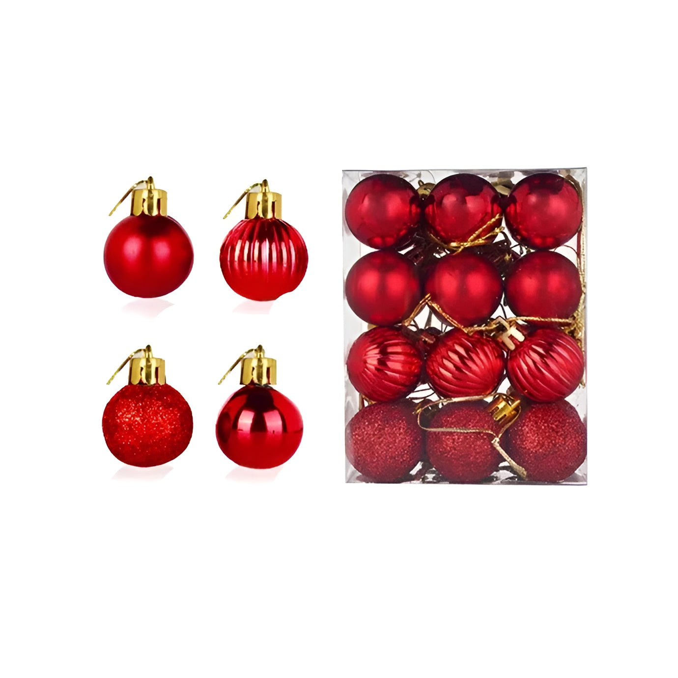 Weihnachtskugeln Set | Elegante Christbaumkugeln 24-teilig 6