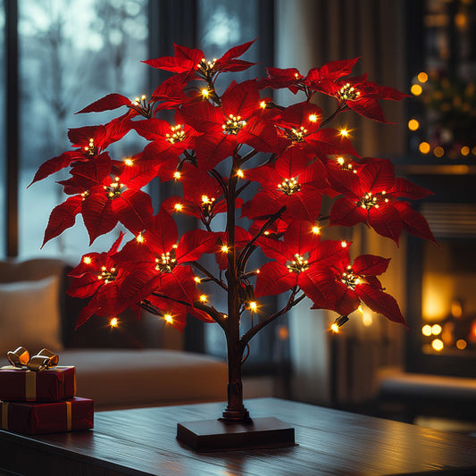 Weihnachtsstern Leuchtbaum | LED Weihnachtsdekoration 40 cm 0