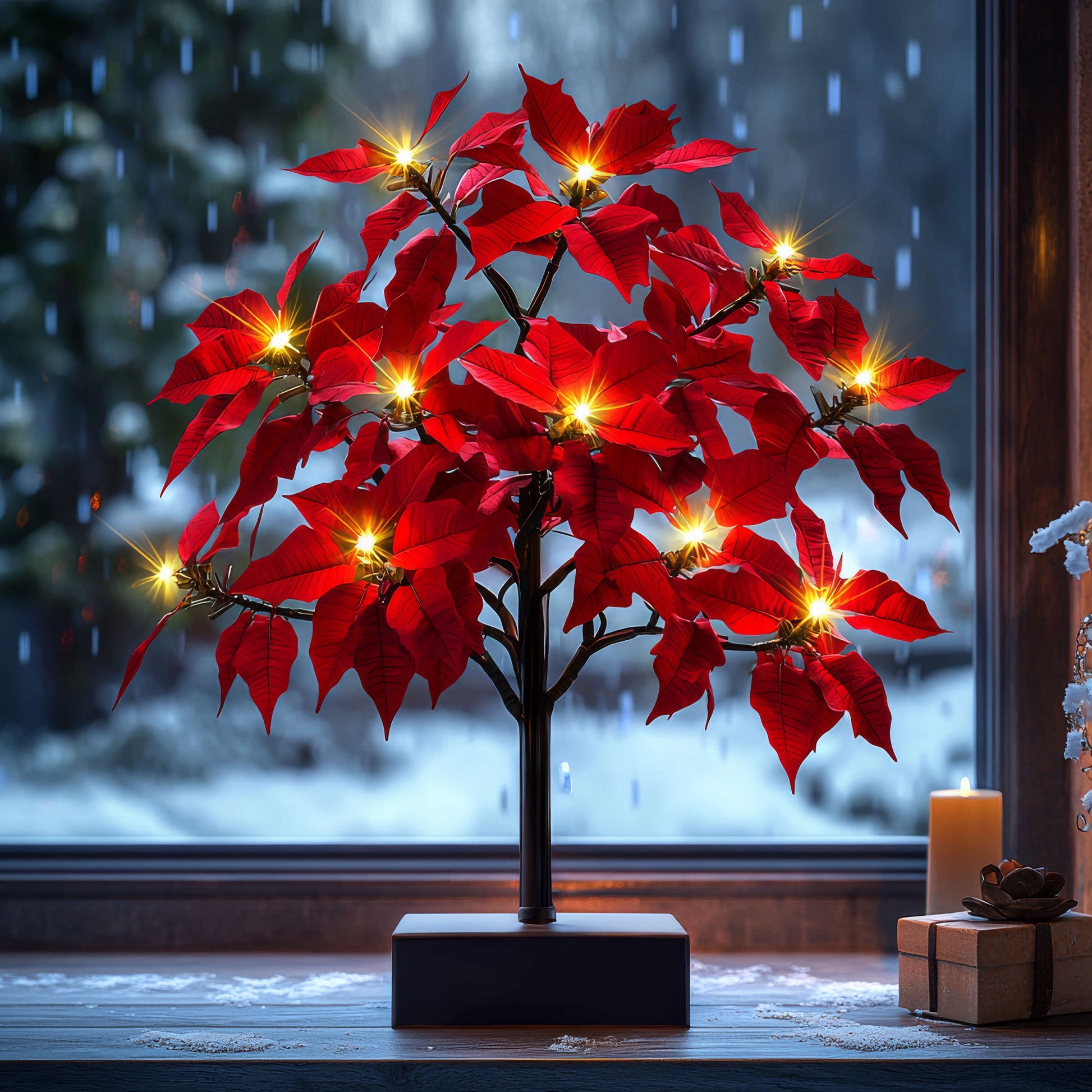 Weihnachtsstern Leuchtbaum | LED Weihnachtsdekoration 40 cm 1