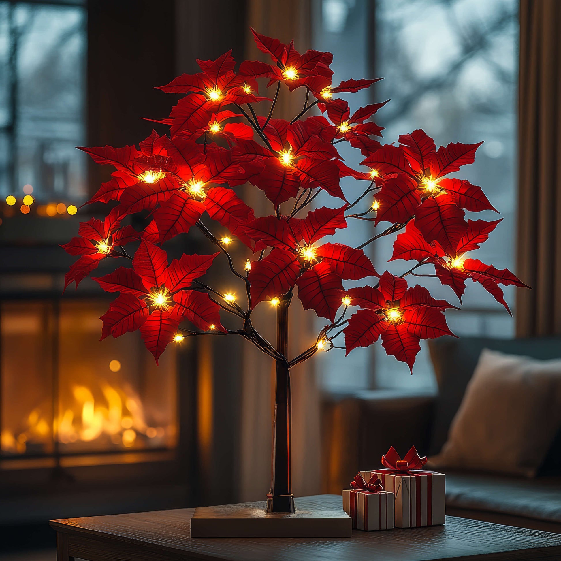Weihnachtsstern Leuchtbaum | LED Weihnachtsdekoration 40 cm 3