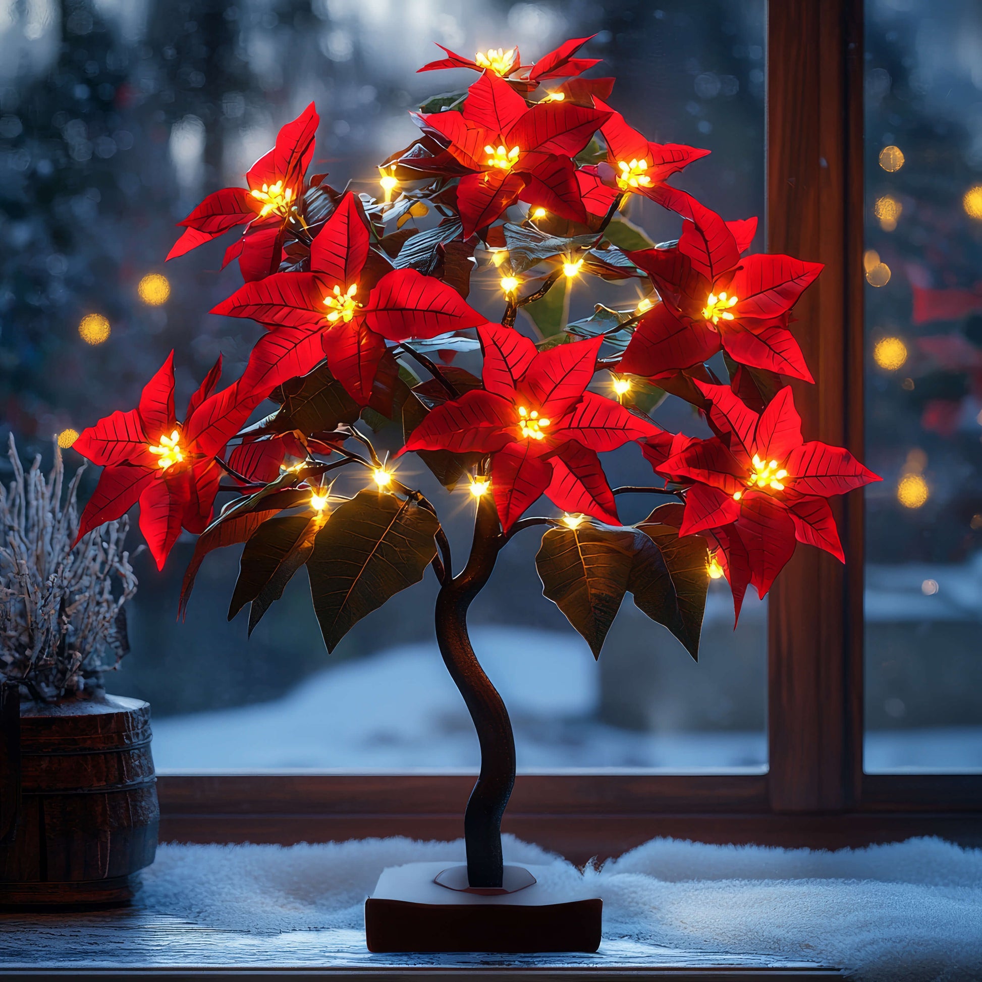 Weihnachtsstern Leuchtbaum | LED Weihnachtsdekoration 40 cm 5