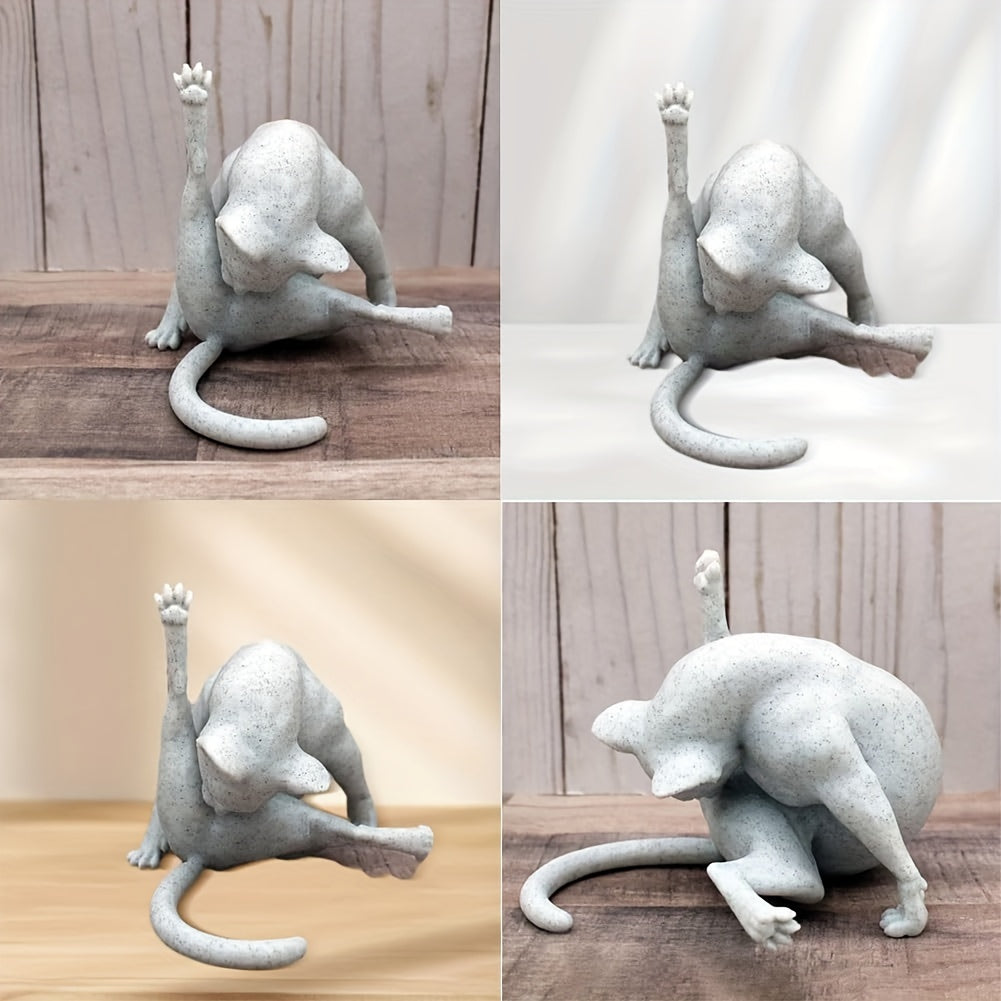 Whisker Licker | Handgefertigte Katzenfigur aus Kunstharz 2