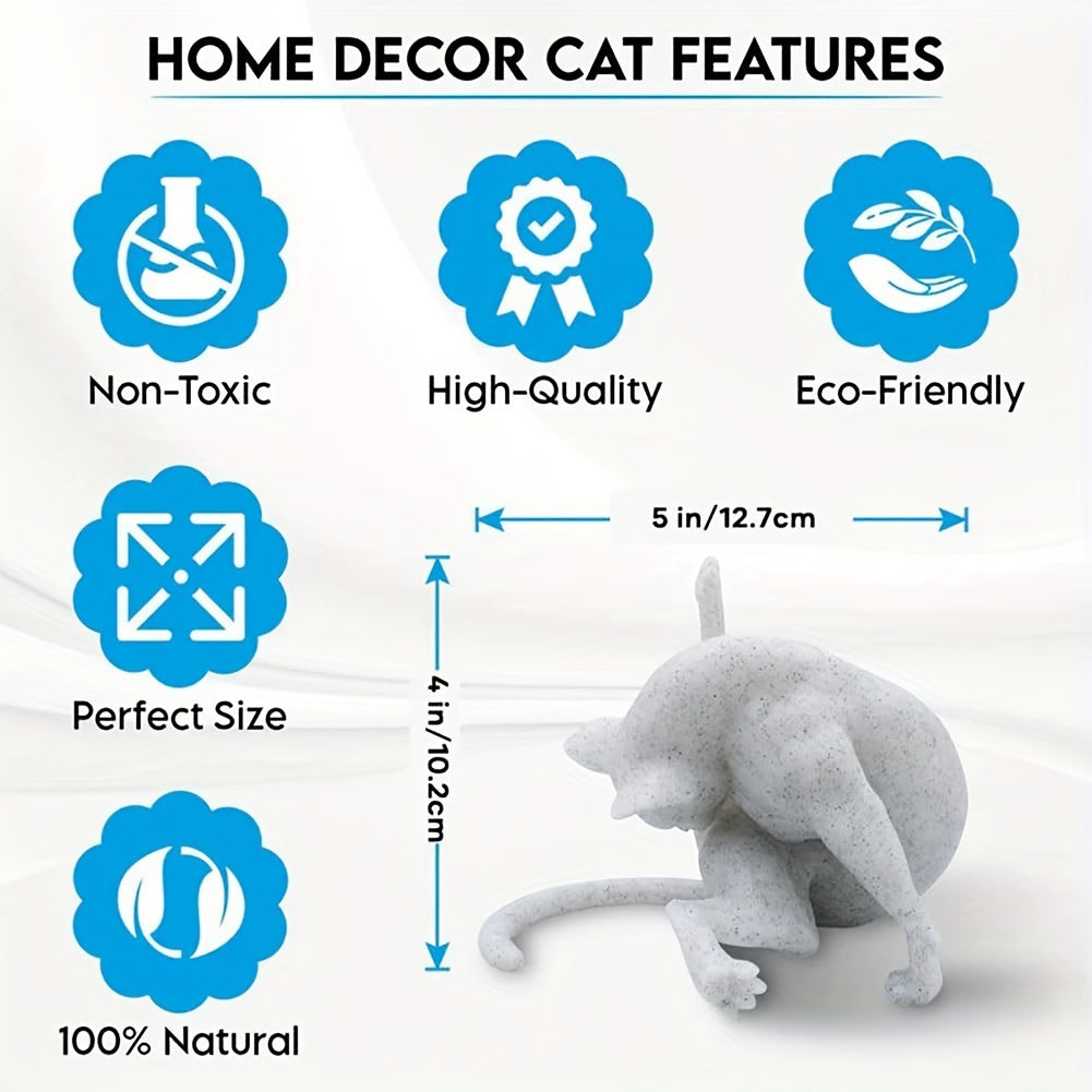 Whisker Licker | Handgefertigte Katzenfigur aus Kunstharz 4