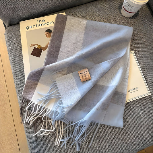 Winterschal mit Karomuster | Kaschmir Schal für Damen 0