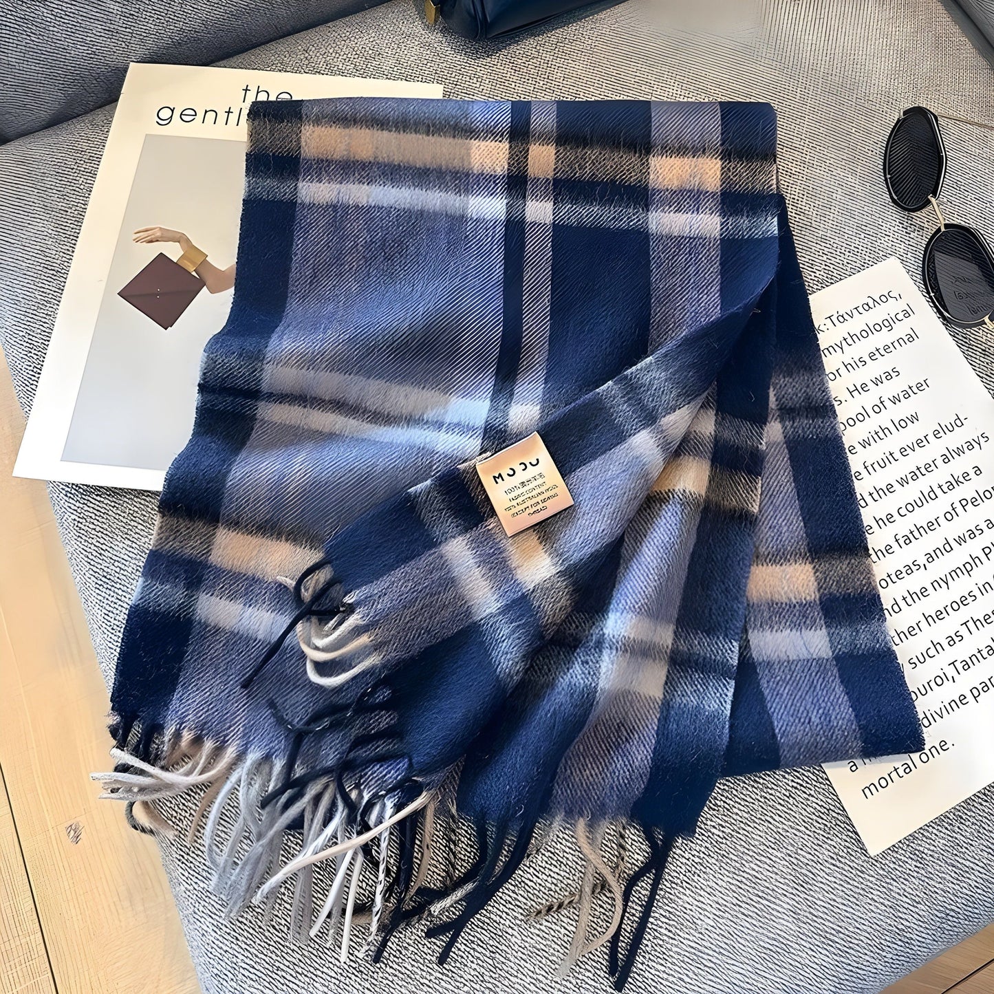 Winterschal mit Karomuster | Kaschmir Schal für Damen 12