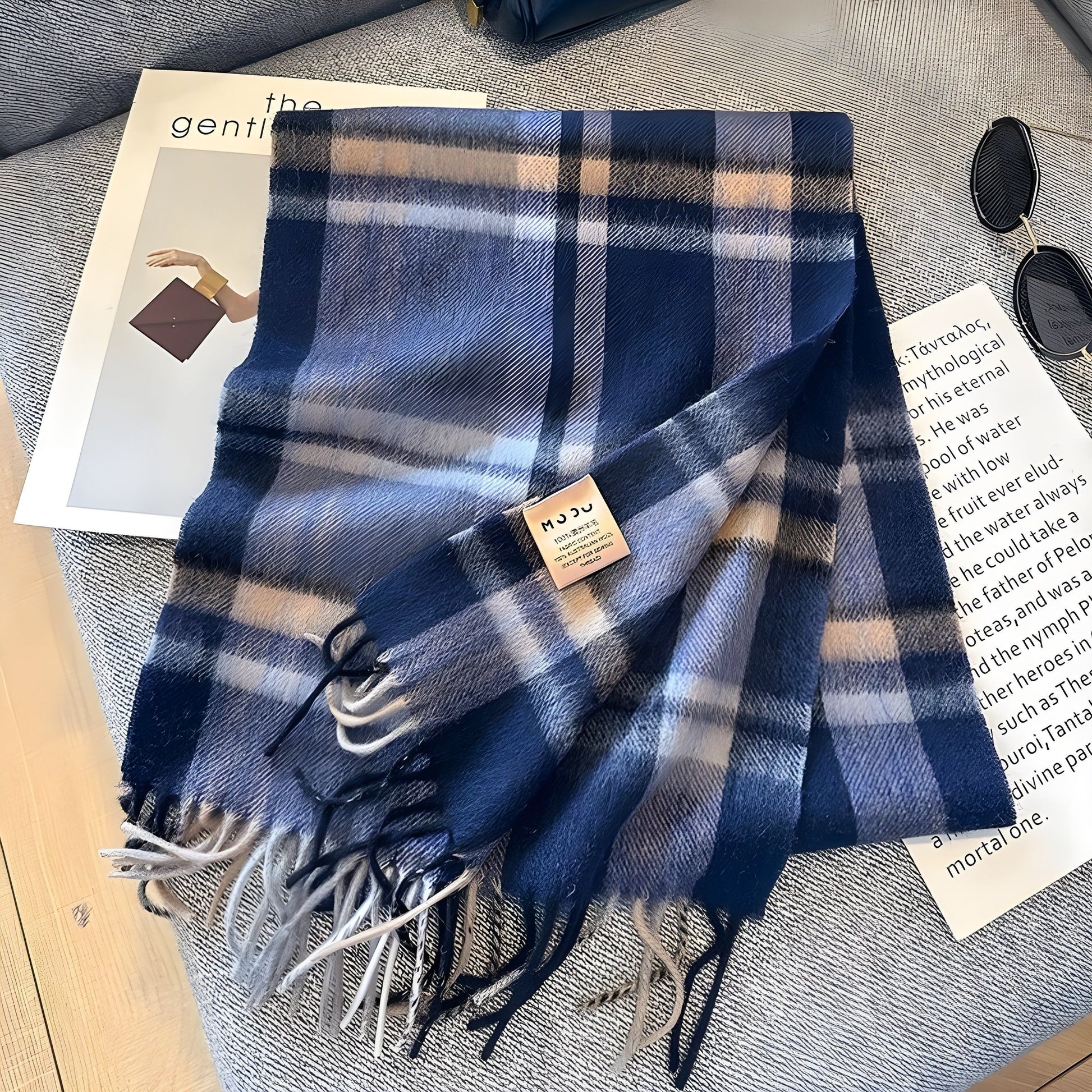 Winterschal mit Karomuster | Kaschmir Schal für Damen 12