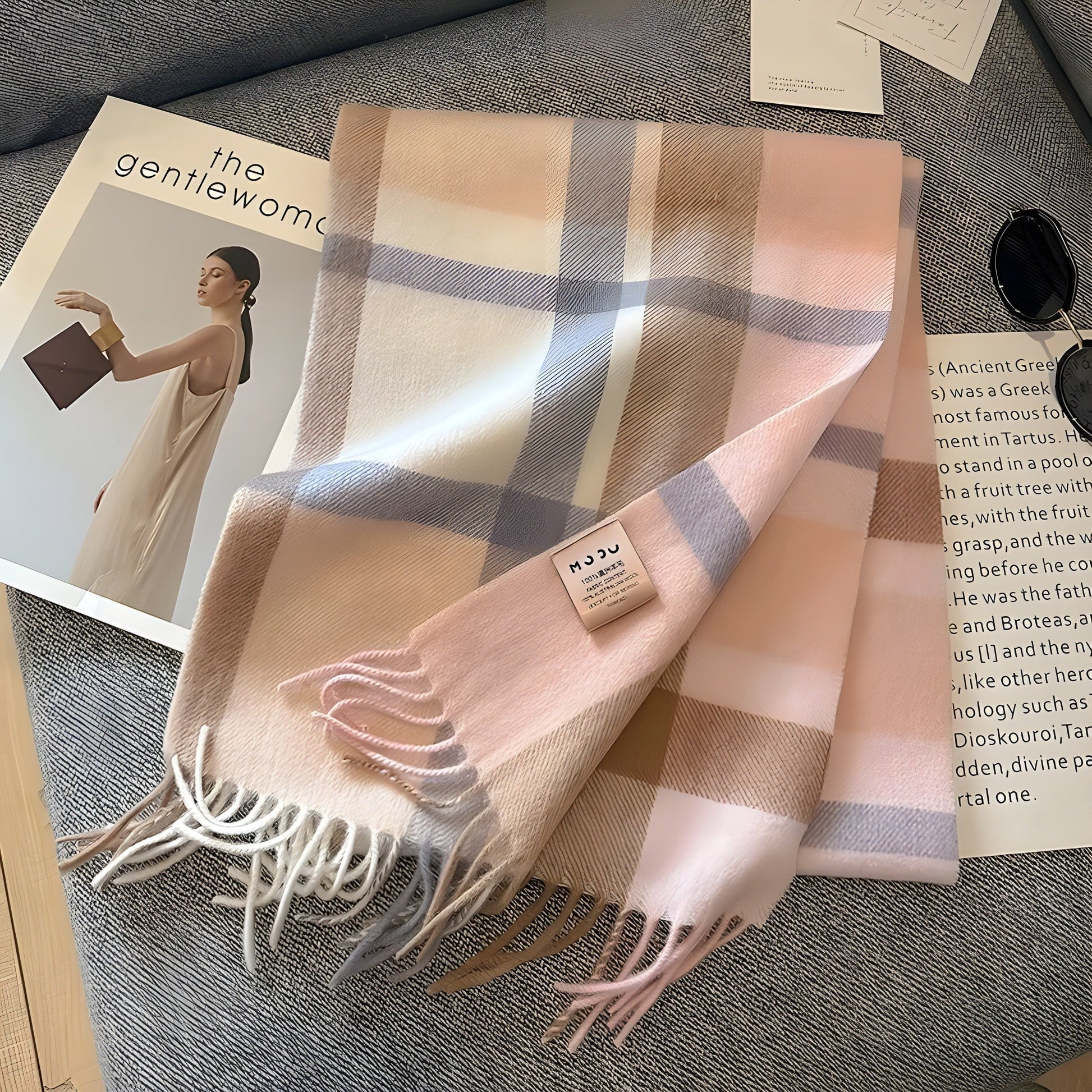 Winterschal mit Karomuster | Kaschmir Schal für Damen 14