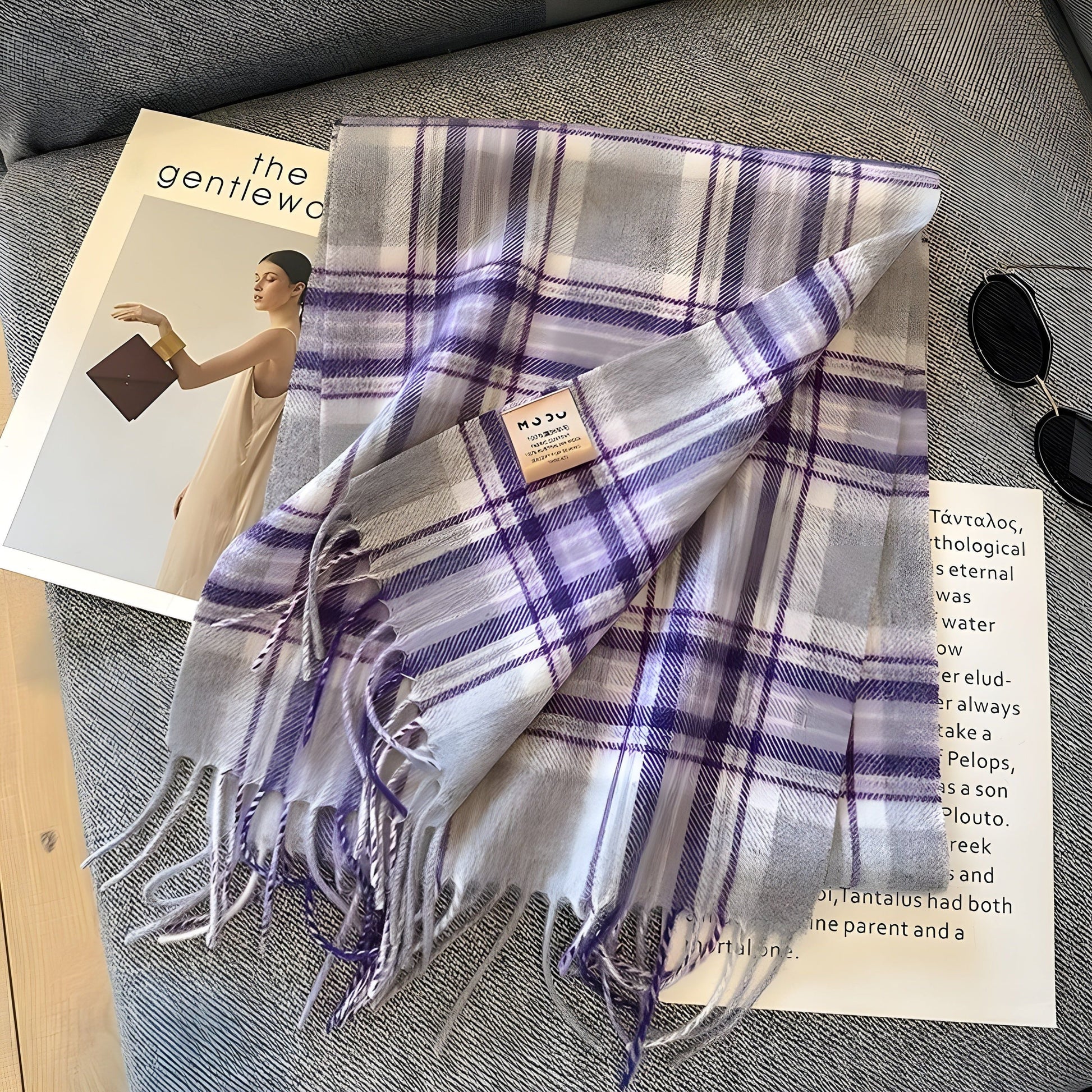 Winterschal mit Karomuster | Kaschmir Schal für Damen 2