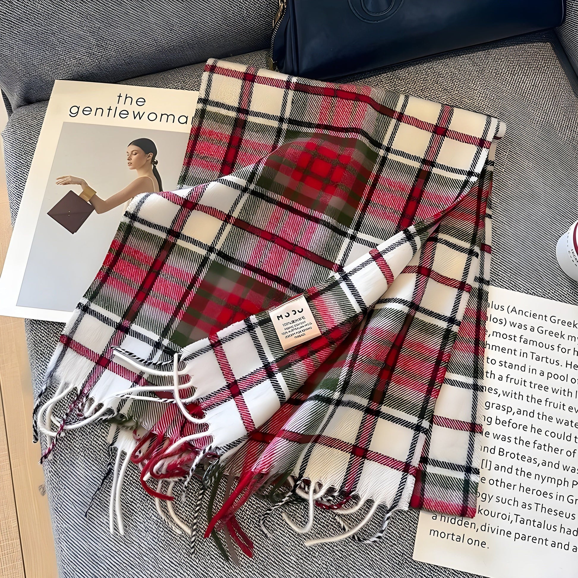 Winterschal mit Karomuster | Kaschmir Schal für Damen 3