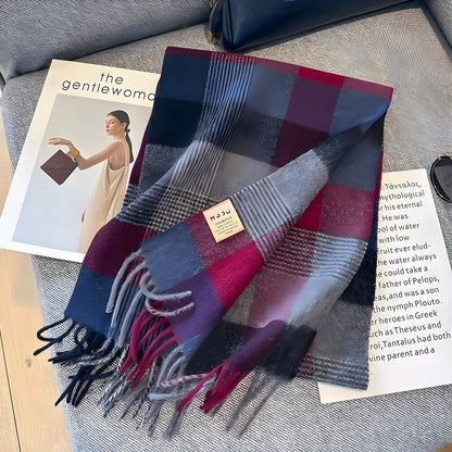 Winterschal mit Karomuster | Kaschmir Schal für Damen 4