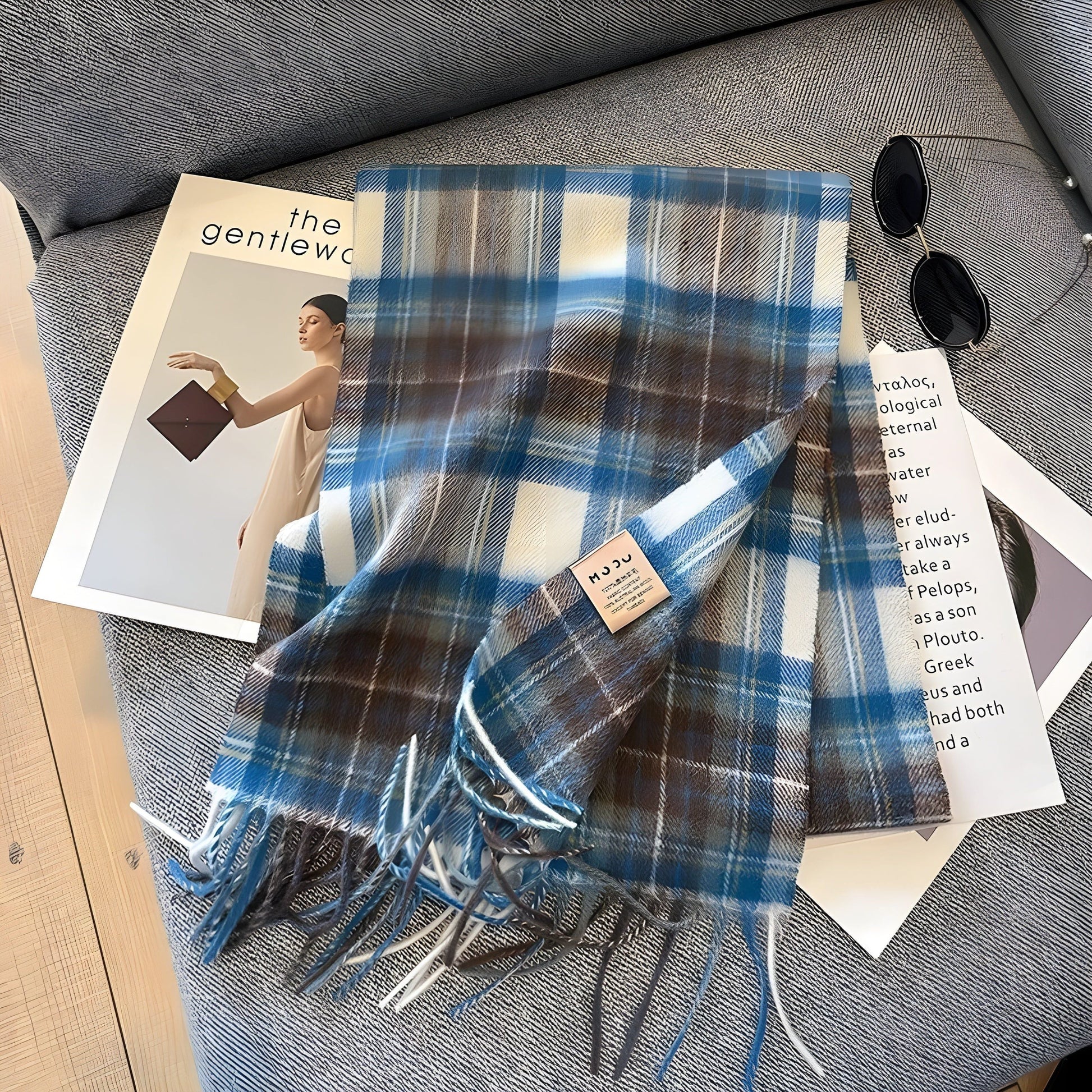 Winterschal mit Karomuster | Kaschmir Schal für Damen 7