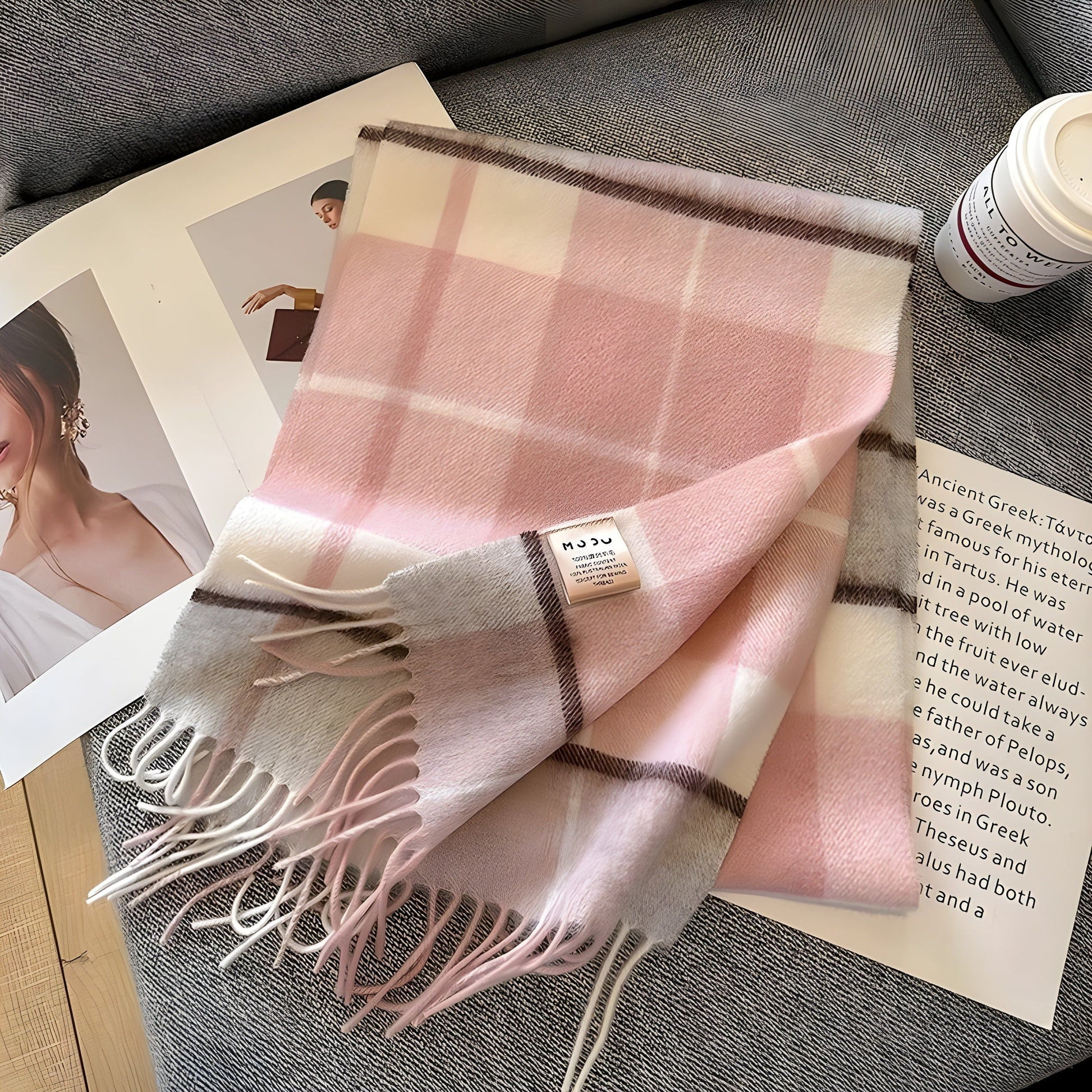 Winterschal mit Karomuster | Kaschmir Schal für Damen 8