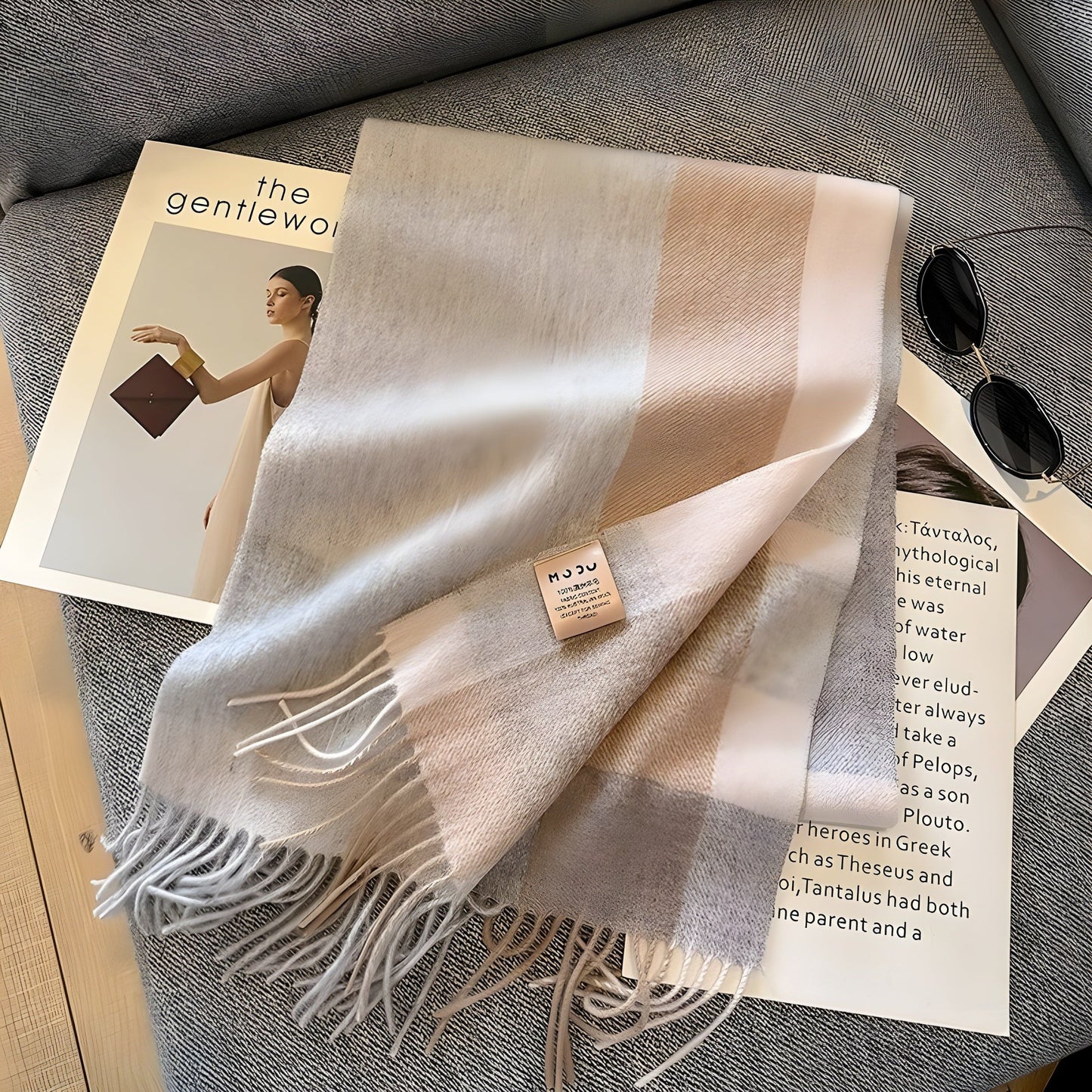 Winterschal mit Karomuster | Kaschmir Schal für Damen 9
