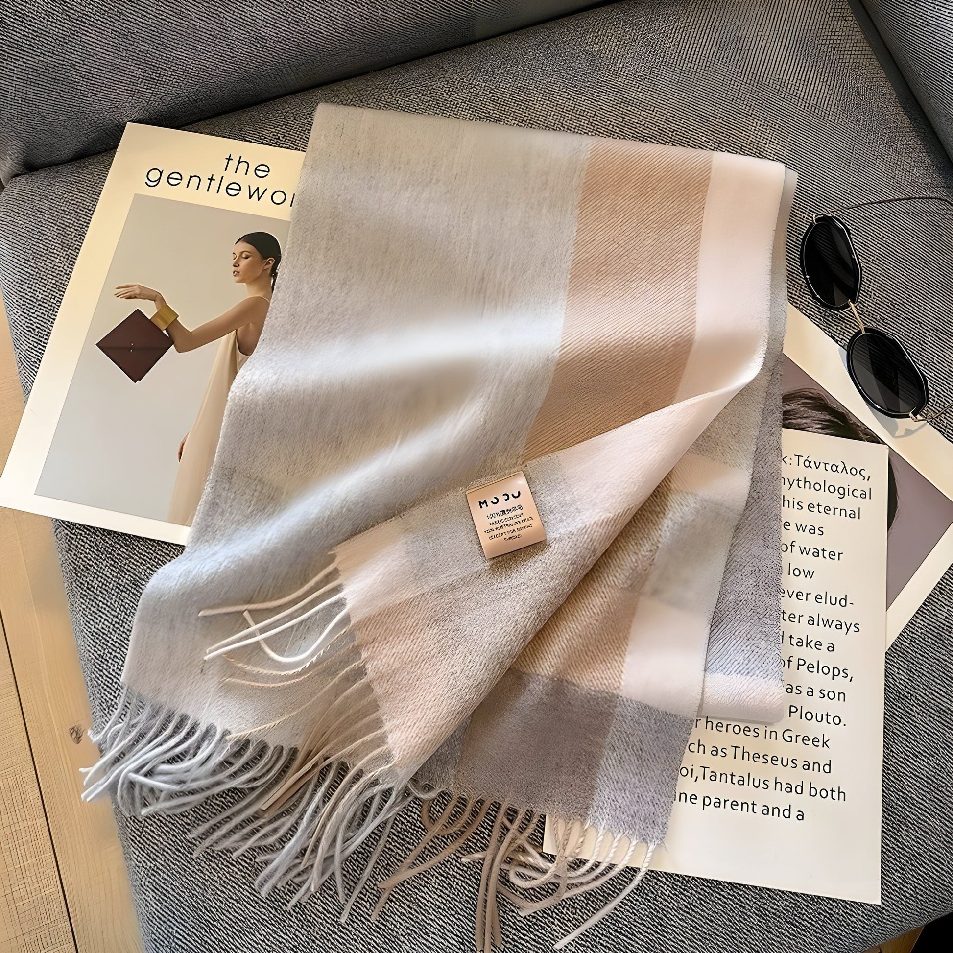Winterschal mit Karomuster | Kaschmir Schal für Damen 9
