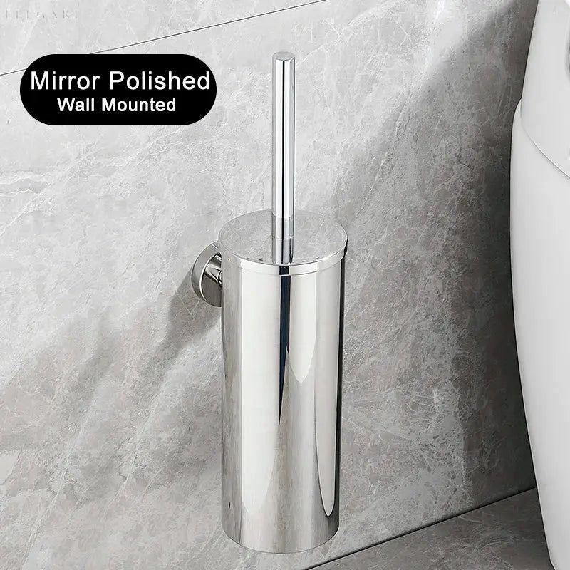 Wise Brush | Edelstahl Toilettenbürste mit Halterung 10