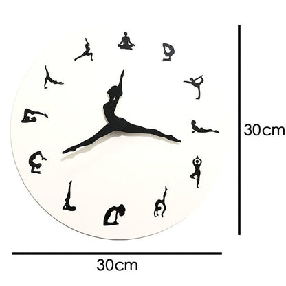 YogaWatch | Wanduhr Holz 30 cm Acryl Modern 6