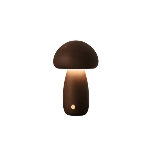 Variant image for Wiederaufladbare Holzpilz Tischlampe | Berührungsempfindliche LED Nachttischlampe ohne Kabel für Gemütlichkeit-4