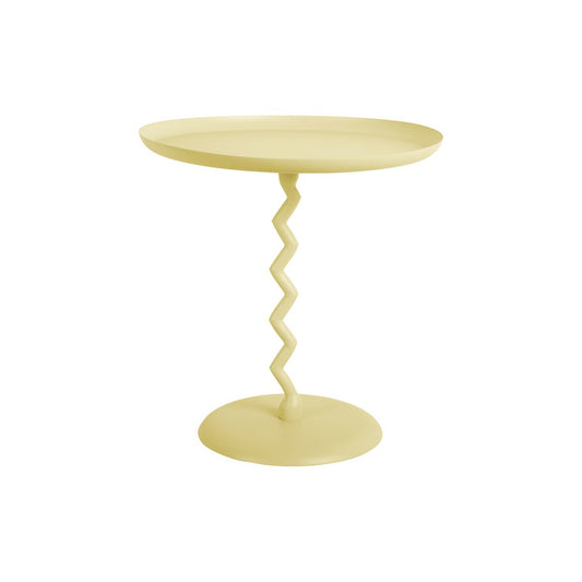 Beistelltisch Zig Zag – Gelb – Moderner Metalltisch, Retro-Stil