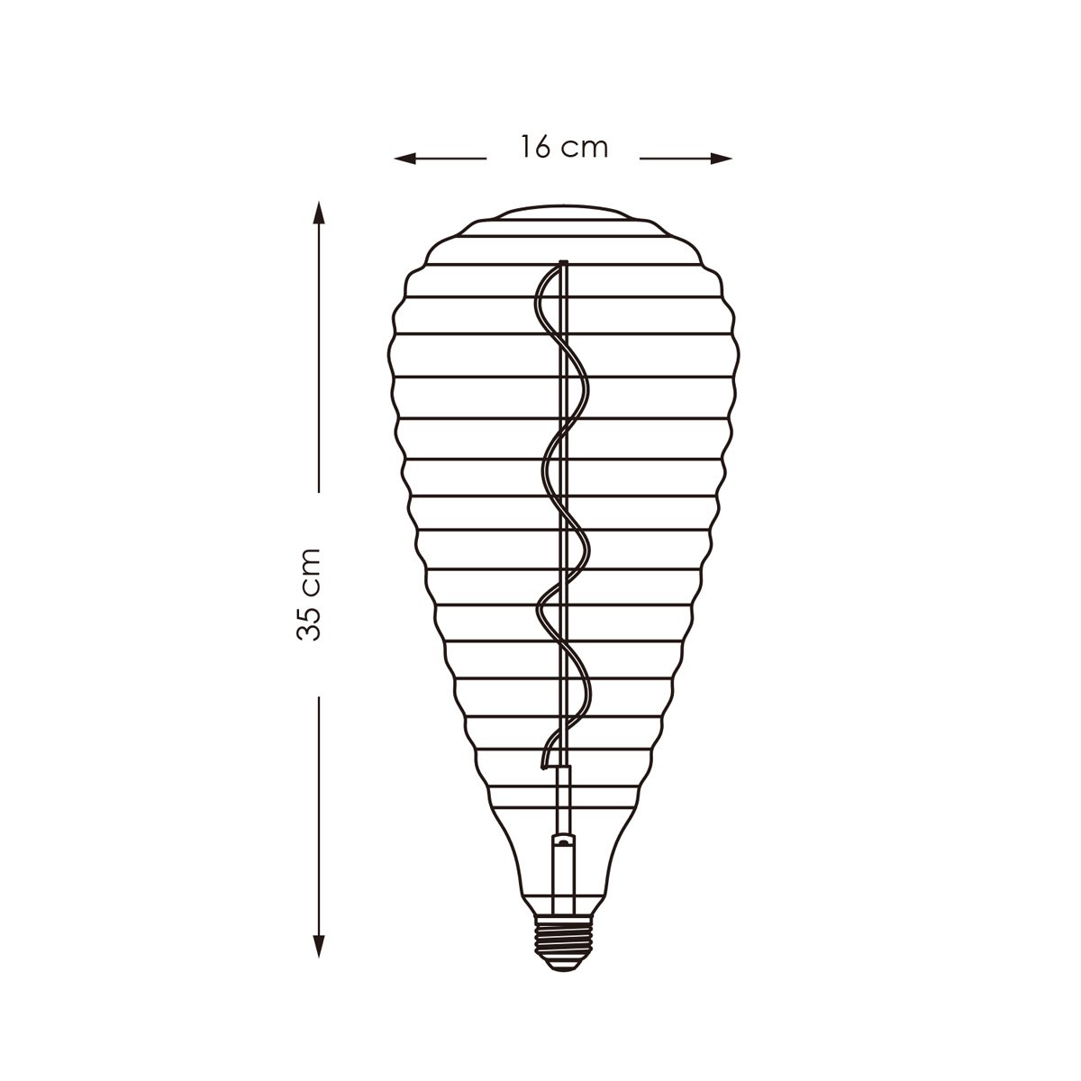 dimmbare Hive Spirale E27 4W 280lm 2700k Bernstein