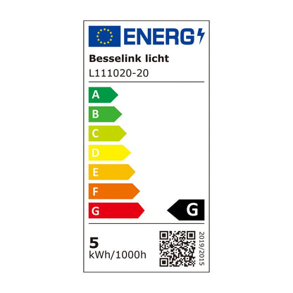 Hängelampe Dana Tube - LED G125 Lampe - dimmbar E27 bernsteinfarben