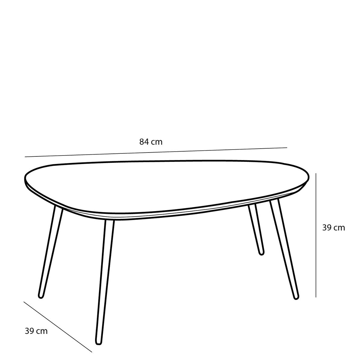 Jailey Beistelltisch – 2er-Set – L84 x B39 x H39 cm – recyceltes Holz – Braun