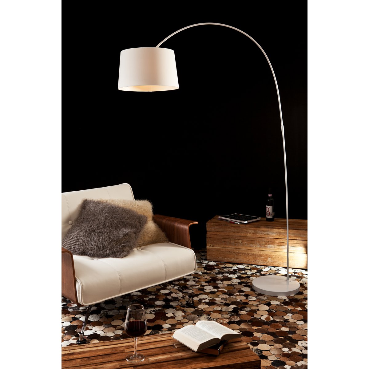 Bogenlampe 205 cm weiß