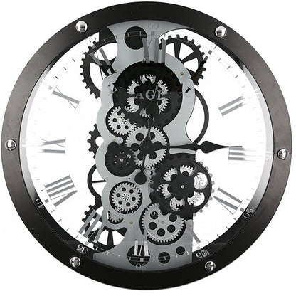 Wanduhr"Industry"schwarz/silber D.52cm