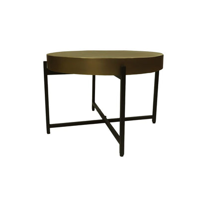 Couchtisch – ø70x50 – Gold/Schwarz – Metall