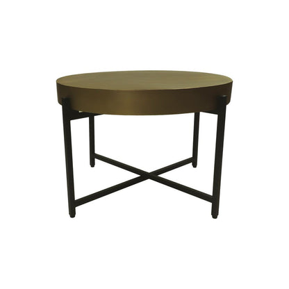 Couchtisch – ø70x50 – Gold/Schwarz – Metall