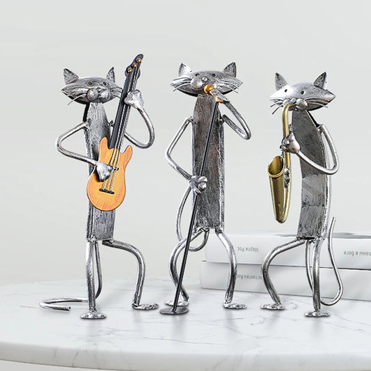 JazzCats | Elegantes Musiker-Katzen-Dekor