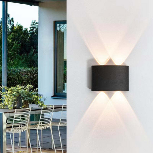 Moderne Wasserdichte LED-Außenwandleuchte aus Aluminium | Stilvolles Design mit Einzigartiger Lichtverteilung, 4W-12W-1