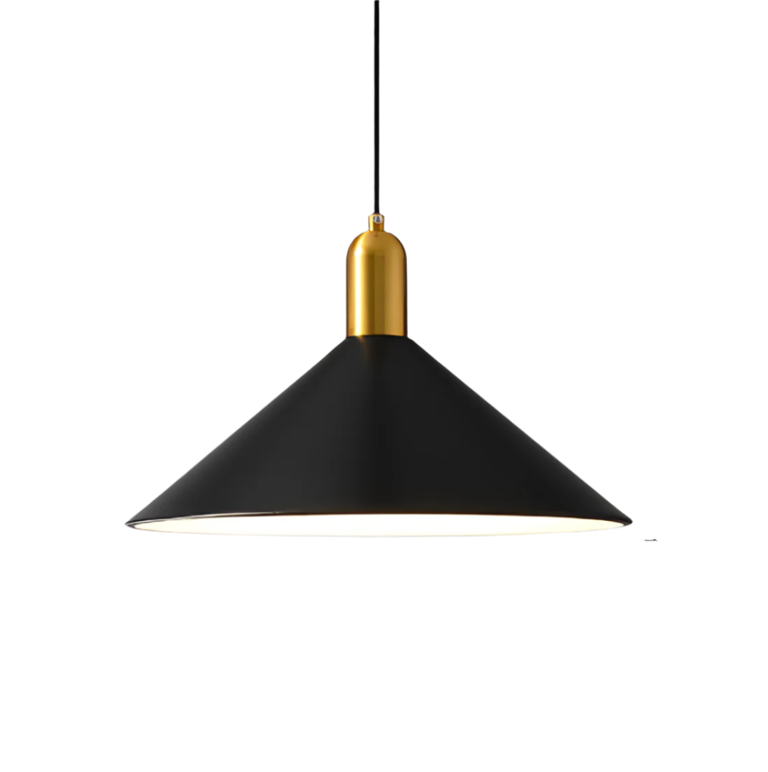 Variant image for Elegante Pendelleuchte Schwarz mit Integrierter LED – Kegelförmige Hängeleuchte für Esszimmer, Höhenverstellbar, Eisen-1