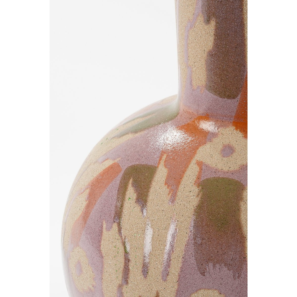 Javi Vase – H34 x Ø52 cm – Keramik – Rosa, Beige