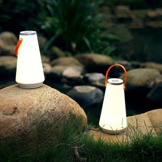 Tragbare LED-Campingleuchte mit 360°-Design und Touch-Bedienung | Kabellose Campinglampe für Outdoor-Aktivitäten-1