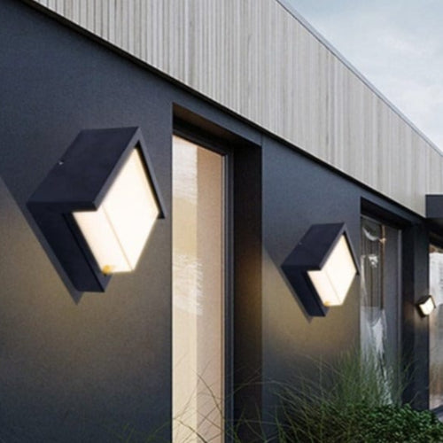 Elegante Außenwandleuchte mit Bewegungsmelder | IP65 Wasserdicht, Warmweißes LED Licht, Aluminium, 7W-6